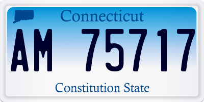 CT license plate AM75717