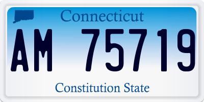 CT license plate AM75719
