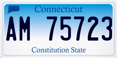 CT license plate AM75723