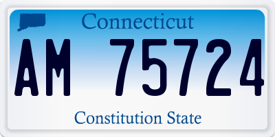 CT license plate AM75724