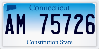 CT license plate AM75726