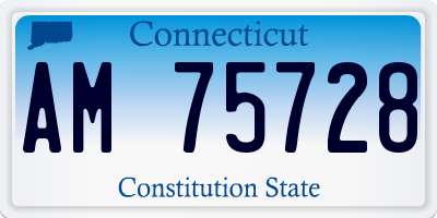 CT license plate AM75728