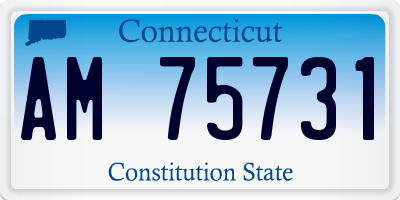 CT license plate AM75731