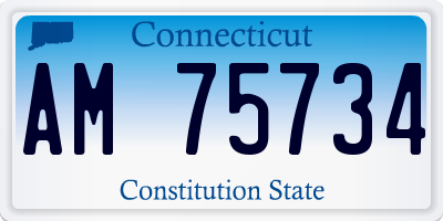 CT license plate AM75734