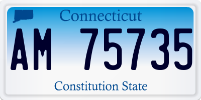 CT license plate AM75735