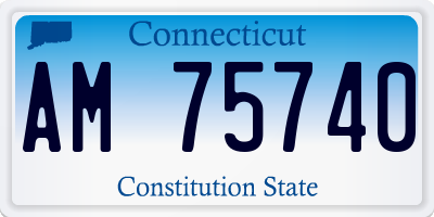 CT license plate AM75740