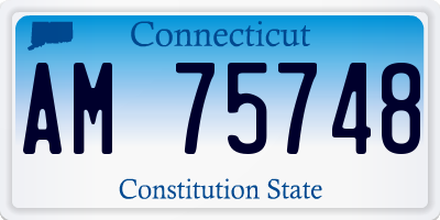 CT license plate AM75748