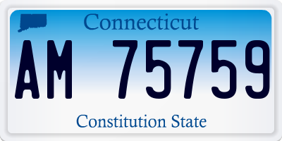 CT license plate AM75759