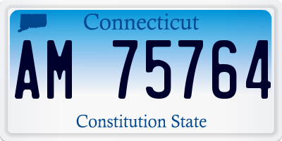 CT license plate AM75764