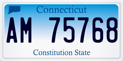 CT license plate AM75768