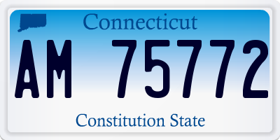 CT license plate AM75772