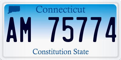 CT license plate AM75774