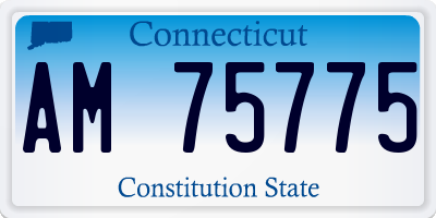 CT license plate AM75775