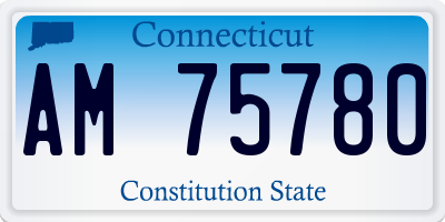 CT license plate AM75780
