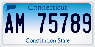 CT license plate AM75789