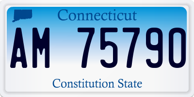 CT license plate AM75790