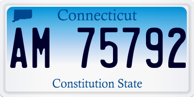 CT license plate AM75792