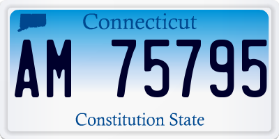 CT license plate AM75795
