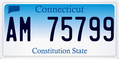 CT license plate AM75799