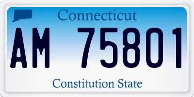 CT license plate AM75801