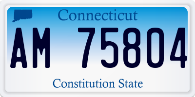 CT license plate AM75804