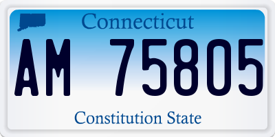 CT license plate AM75805