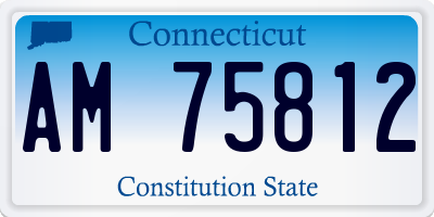 CT license plate AM75812
