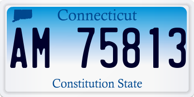 CT license plate AM75813