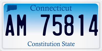 CT license plate AM75814