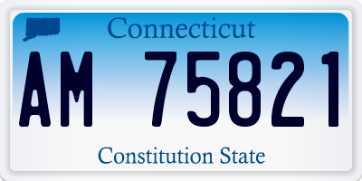 CT license plate AM75821