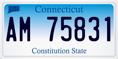 CT license plate AM75831