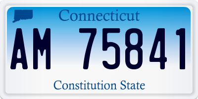 CT license plate AM75841