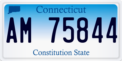 CT license plate AM75844