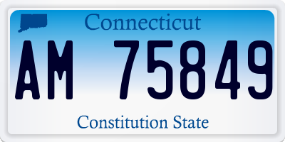 CT license plate AM75849