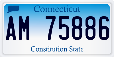 CT license plate AM75886