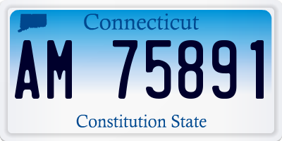 CT license plate AM75891
