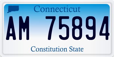 CT license plate AM75894