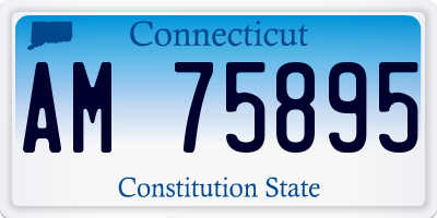 CT license plate AM75895