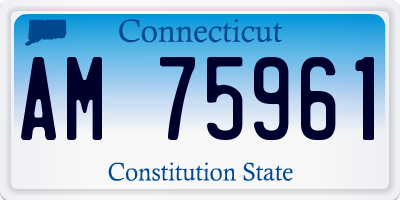 CT license plate AM75961