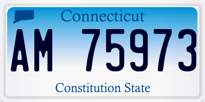 CT license plate AM75973