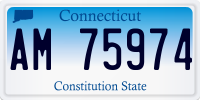 CT license plate AM75974