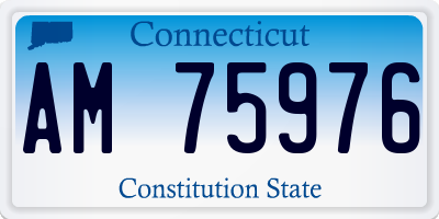 CT license plate AM75976