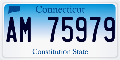 CT license plate AM75979
