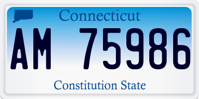 CT license plate AM75986