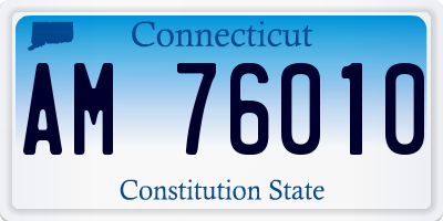 CT license plate AM76010