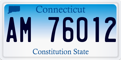 CT license plate AM76012