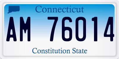 CT license plate AM76014