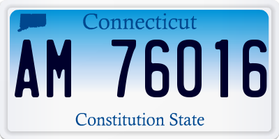 CT license plate AM76016