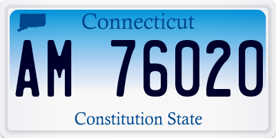 CT license plate AM76020