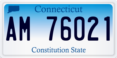 CT license plate AM76021